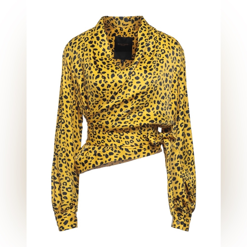 Leopard Wrap Blouse - Picture 3 of 5